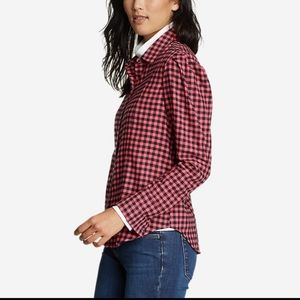 Eddie Bauer Fremont Flannel Puff-Sleeve Shirt
